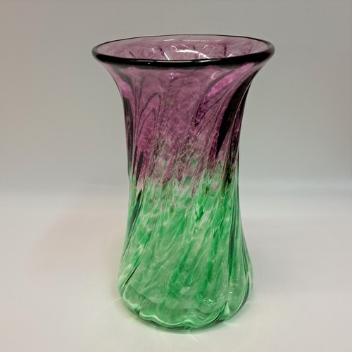DB-765 VASE - PURPLE AND GREEN 7x4x4 $100 at Hunter Wolff Gallery
