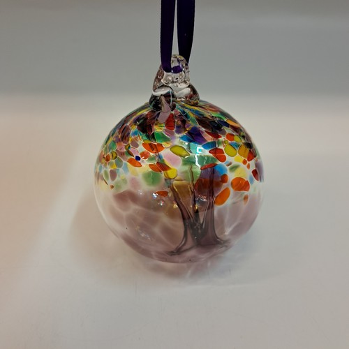 Click to view detail for DB-846 Ornament Witchball Confetti Purple $35