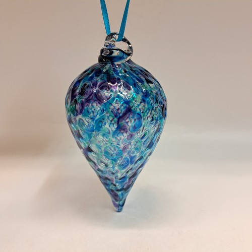 DB-887 Ornament - Optic Jewel Tone Tear Drop 3x3 $37 at Hunter Wolff Gallery