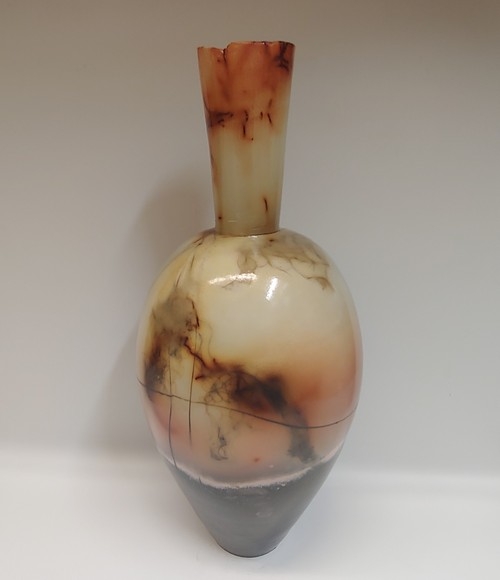 Click to view detail for BS-008 Vase, Saggar 2-Part 15.25x6 $350