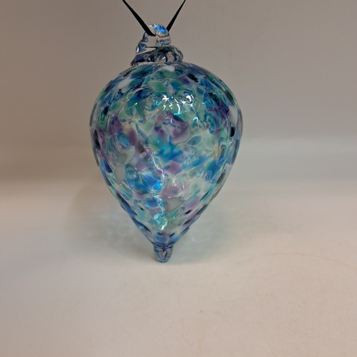 DB-929 Ornament - Optic Jewel Tone Teardrop $37 at Hunter Wolff Gallery