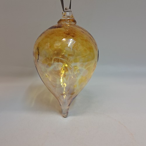 DB-932 Ornament - Gold Tear Drop $37 at Hunter Wolff Gallery