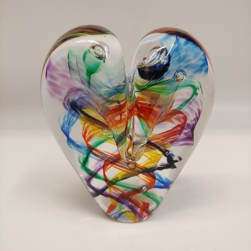 DG-094 Heart Rainbow Stripes 5x5 $110 at Hunter Wolff Gallery