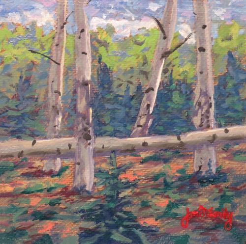 Aspens  4x4 $275 at Hunter Wolff Gallery