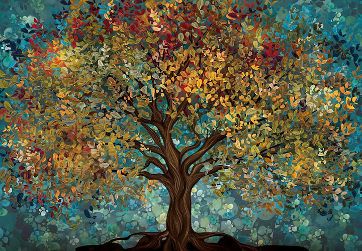 Click to view detail for MP-002 Autumn Tree 16x10 $78