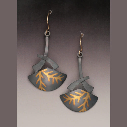 Click to view detail for MB-E357 Earrings Japanese Garden $356