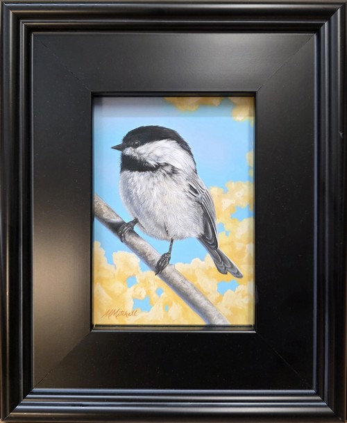Click to view detail for Black Capped Chickadee 7x5 $350