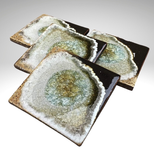 KB-555 Coasters Set - Black and Copper $42 at Hunter Wolff Gallery