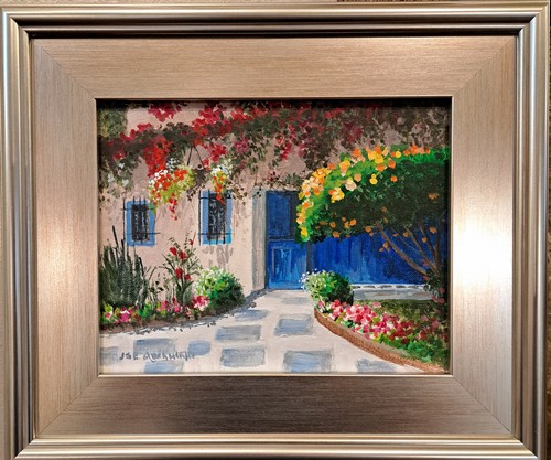 Click to view detail for Blue Door (Santorini Greece) 8x10 $1750