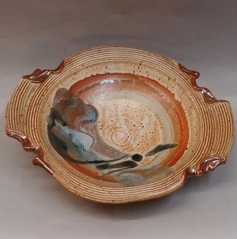 Click to view detail for Bowl, Shallow with Handles 15x13