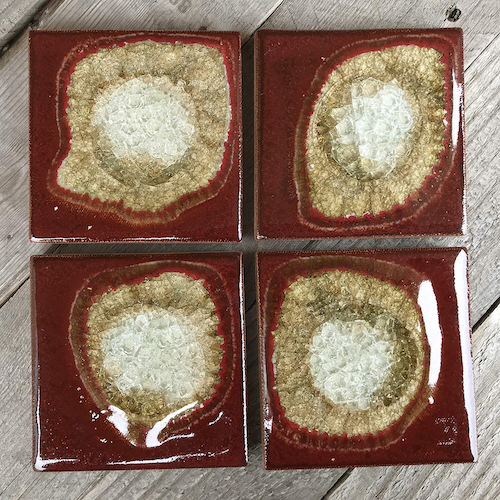 Click to view detail for KB-656 Coasters Set of 4 Brick $45