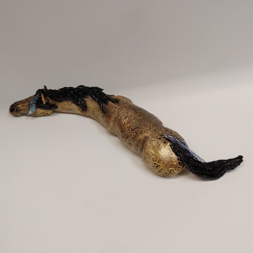 Click to view detail for CS-005 Buckskin Swimming Pony Sculpture 1 $300