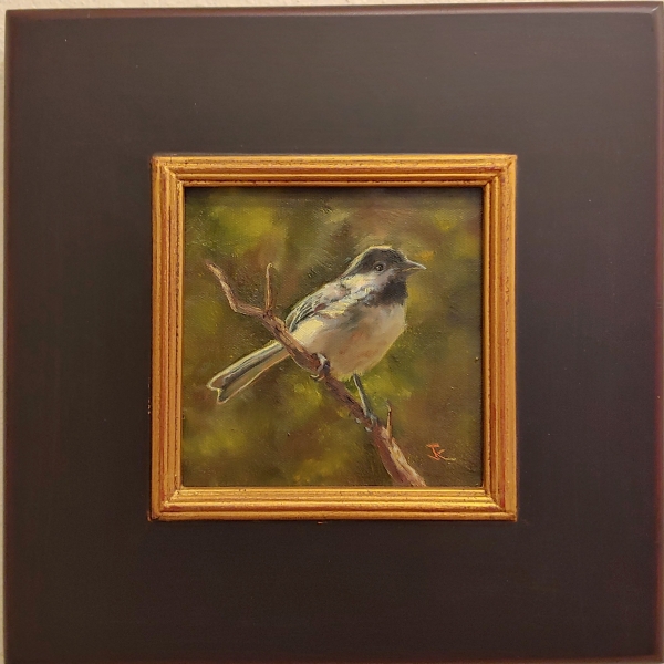 Chickadee-Dee 6x6 $290 at Hunter Wolff Gallery