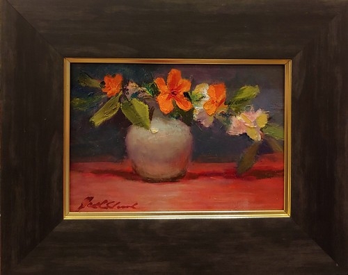 Click to view detail for Clay Pot with Posies 5x7 $195