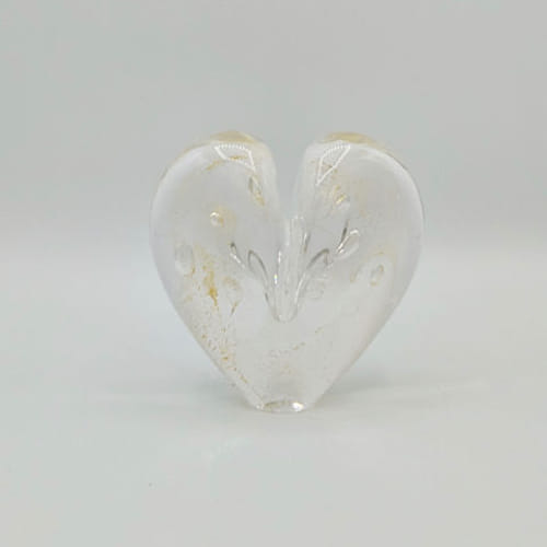 DG-001 Heart Clear & 23K Gold, 4.5 $115 at Hunter Wolff Gallery