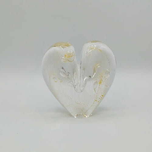 Click to view detail for DG-001 Heart Clear & 23K Gold, 4.5 $108