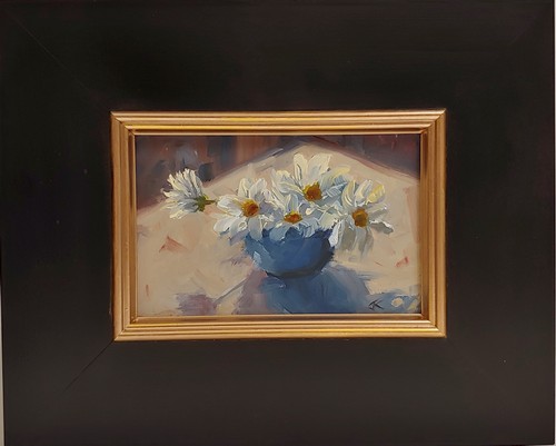 Daisies in Sunlight 4x6 $230 at Hunter Wolff Gallery