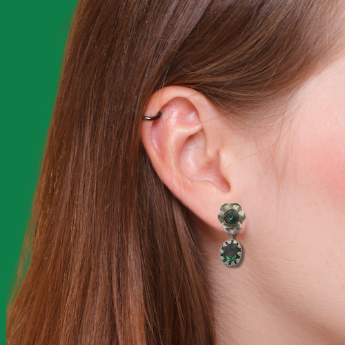 DKC-2096 Earrings, Paua Shell Posts $80 at Hunter Wolff Gallery