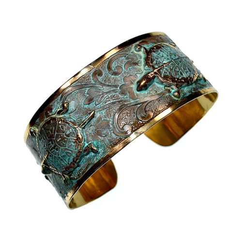 Click to view detail for EC-048 Cuff Four Box Turtles $86
