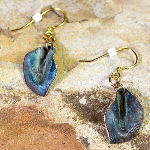 Click to view detail for EC-134 Earrings Beaux Art, Leaf $88