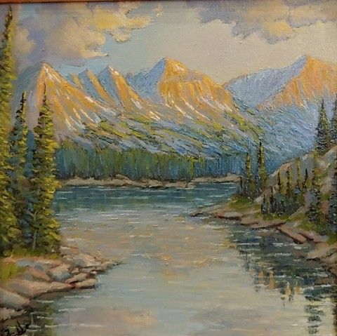 Rocky Mountain National Park 8x8 $250 at Hunter Wolff Gallery