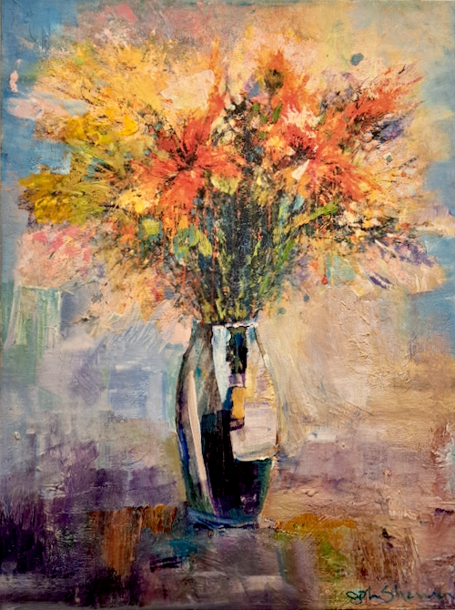 Flourish 24x18 $850 by JOHN SHERMAN