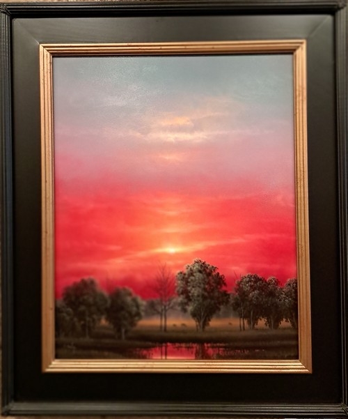 Glowing Crimson 20x16 $1850 at Hunter Wolff Gallery
