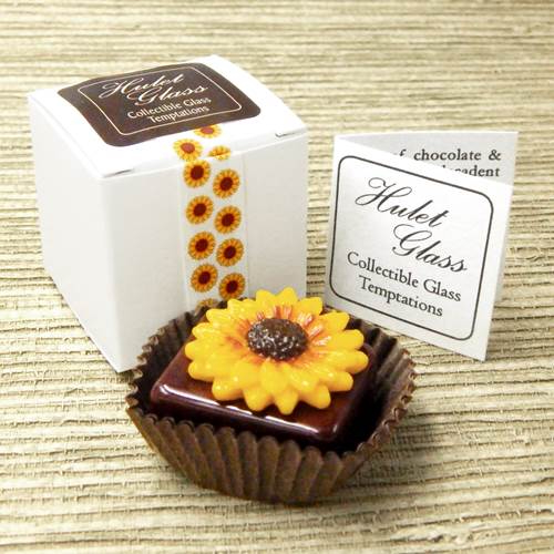 HG-195 Sunflower on Chocolate $52 at Hunter Wolff Gallery