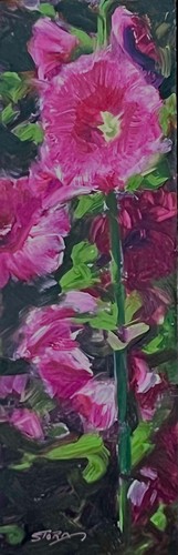 Click to view detail for Hollyhocks 12