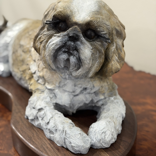MB-S075 Bronze Sculpture Best Buddy 10x9x25 $5600 at Hunter Wolff Gallery