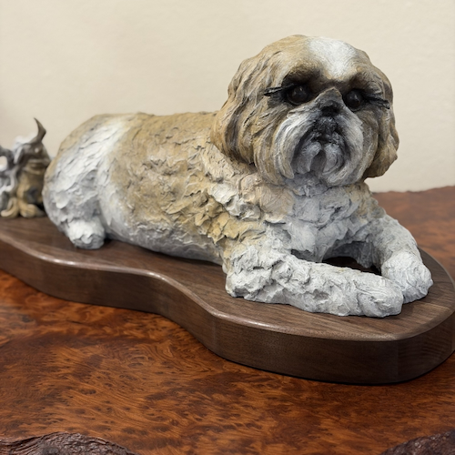 Click to view detail for MB-S075 Bronze Sculpture Best Buddy 10x9x25 $5600