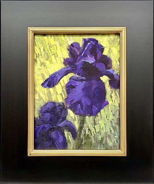 Midnight Iris 12x9 $490 by KAREN STORM