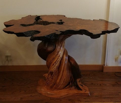 JW-150 Table Reclaimed Redwood and Juniper at Hunter Wolff Gallery