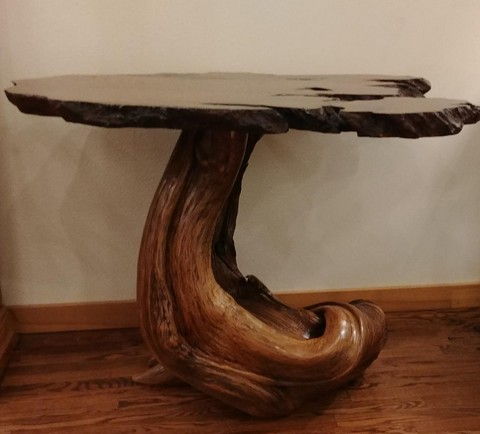 JW-152 Table Reclaimed Redwood and Juniper at Hunter Wolff Gallery