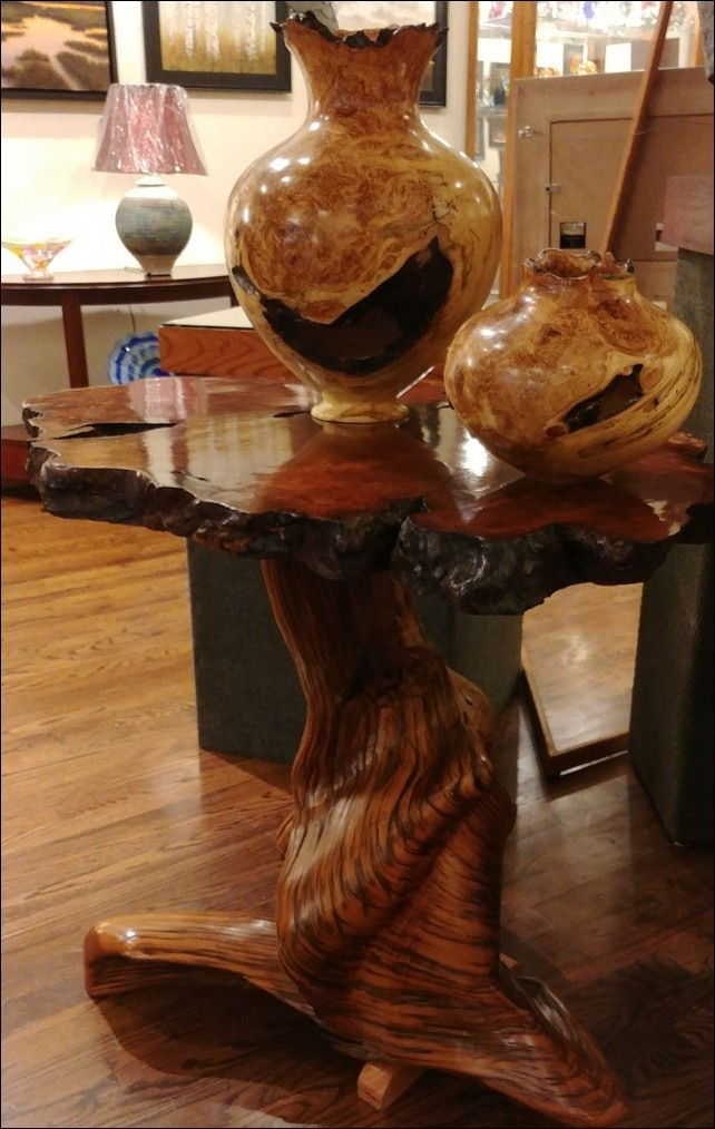JW-082 Table Reclaimed Redwood and Juniper at Hunter Wolff Gallery