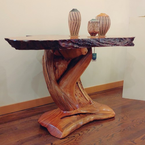 Click to view detail for JW-181 Redwood Burl and Juniper Table $4250