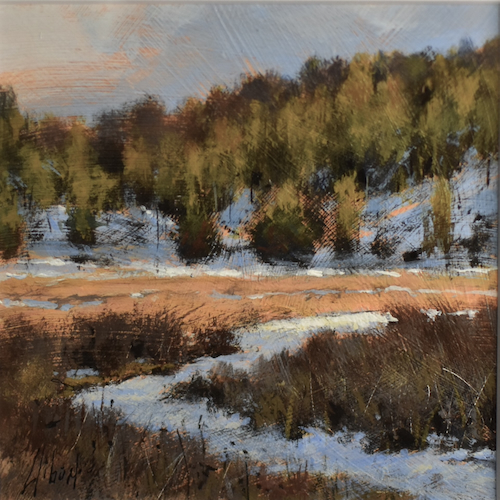 Just Over There 6x6 $250 at Hunter Wolff Gallery