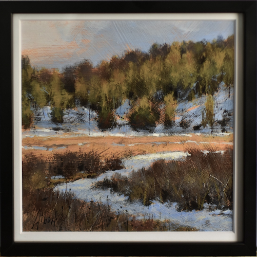 Just Over There 6x6 $250 by GREG CLIBON