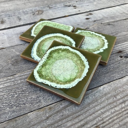 Click to view detail for KB-538 Coaster Set -   Wasabi $42