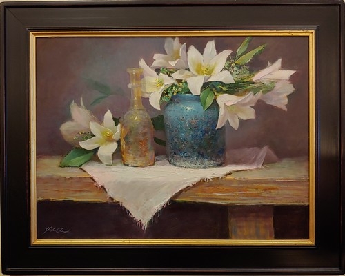Click to view detail for Lilies in Light 18x24 $1200