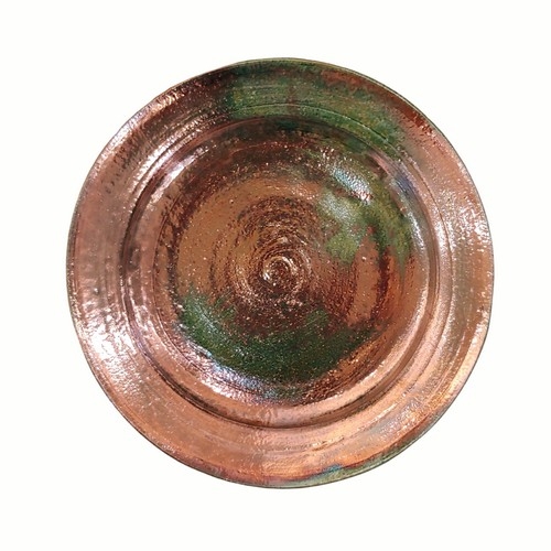 Click to view detail for MW-361 Raku Platter Copper/Green $150
