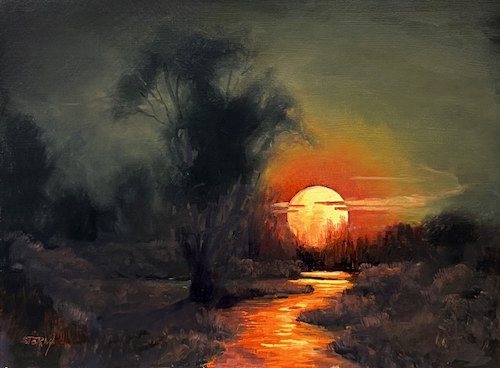 Moon Shadows 12x16 $800 at Hunter Wolff Gallery
