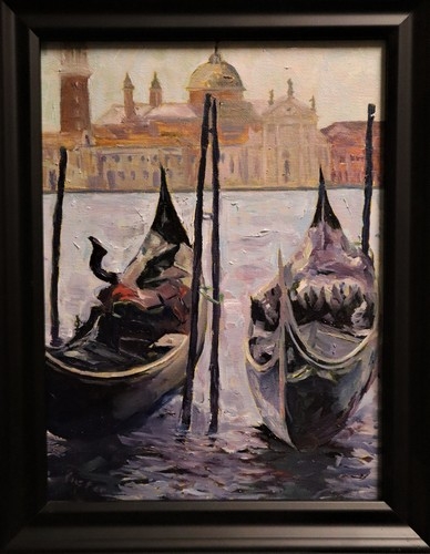 Morning in Venice, Italy 12x9 $425 at Hunter Wolff Gallery