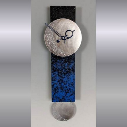 Click to view detail for LL-017 Clock, Narrow Moon Pendulum Clock $190