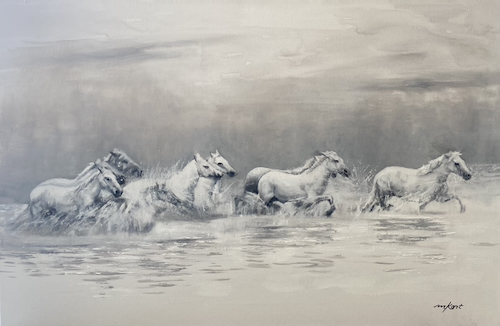 On The Run 20x30 $1700 at Hunter Wolff Gallery