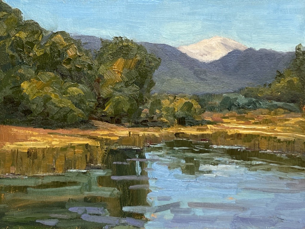 Peaceful Reflections 9x12 $490 at Hunter Wolff Gallery