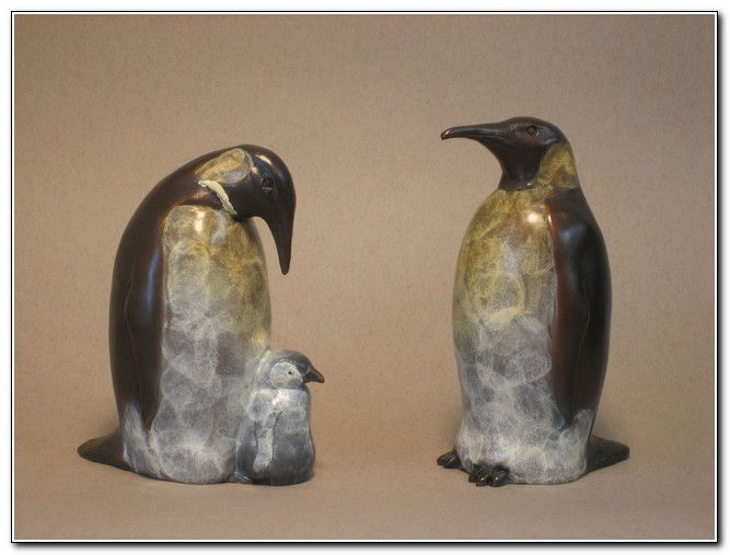 FL053 Penguin Family $795 at Hunter Wolff Gallery