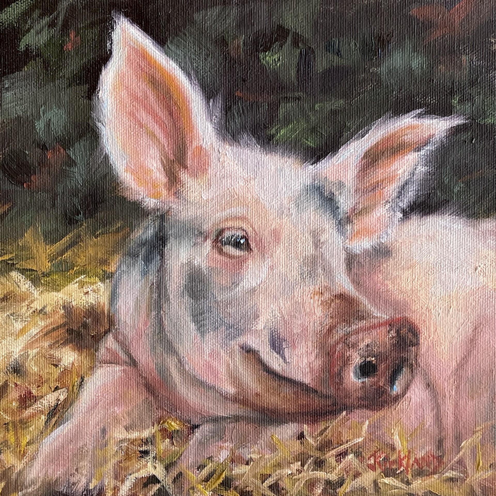 Pig-Ture Perfect 8x8 $355 at Hunter Wolff Gallery