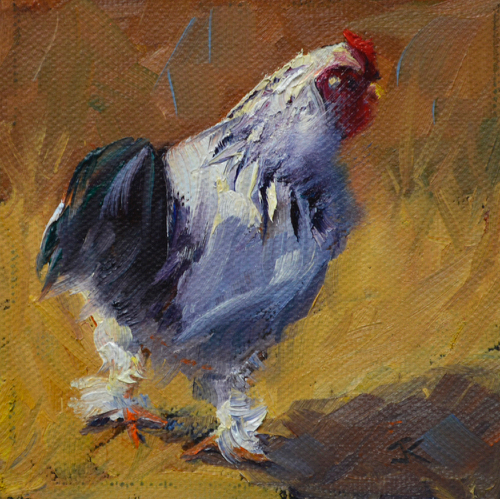Poultry In Motion 4x4 $190 at Hunter Wolff Gallery