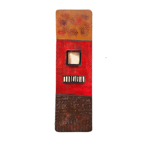 Click to view detail for RC-009 Ceramic Wall Sculpture Zen Rectangle $155